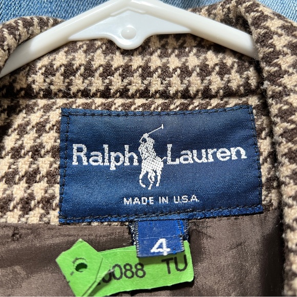 Ralph Lauren (Blue Label) Signature Houndstooth Designer Blazer, 100%wool, size4 - Picture 2 of 12